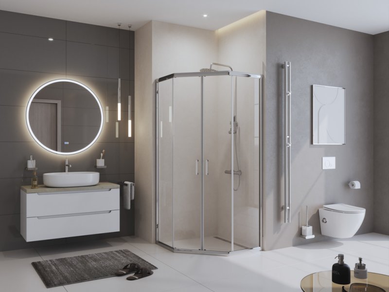 Душевой уголок BelBagno UNO-195-P-2-90-C-Cr — изображение 3