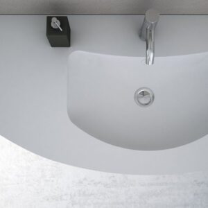 Акриловая раковина Solid Surface, правосторонняя Cezares 91x49 Bianco Soho 50224