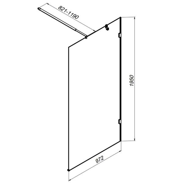 Душевая перегородка 100x195 см AM.PM X-Joy W94WI-100-F1-BTE — изображение 7