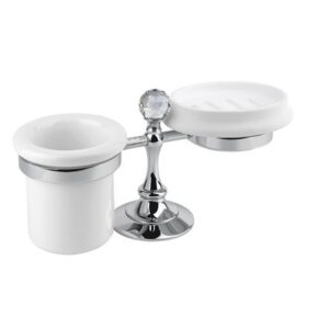 Стакан и мыльница настольные, хром Cezares OLIMP-STT-01-Sw