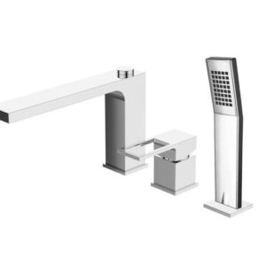 Смеситель на борт ванны с выдвижным ручным душем, хром Romano BelBagno ROM-BVD-CRM