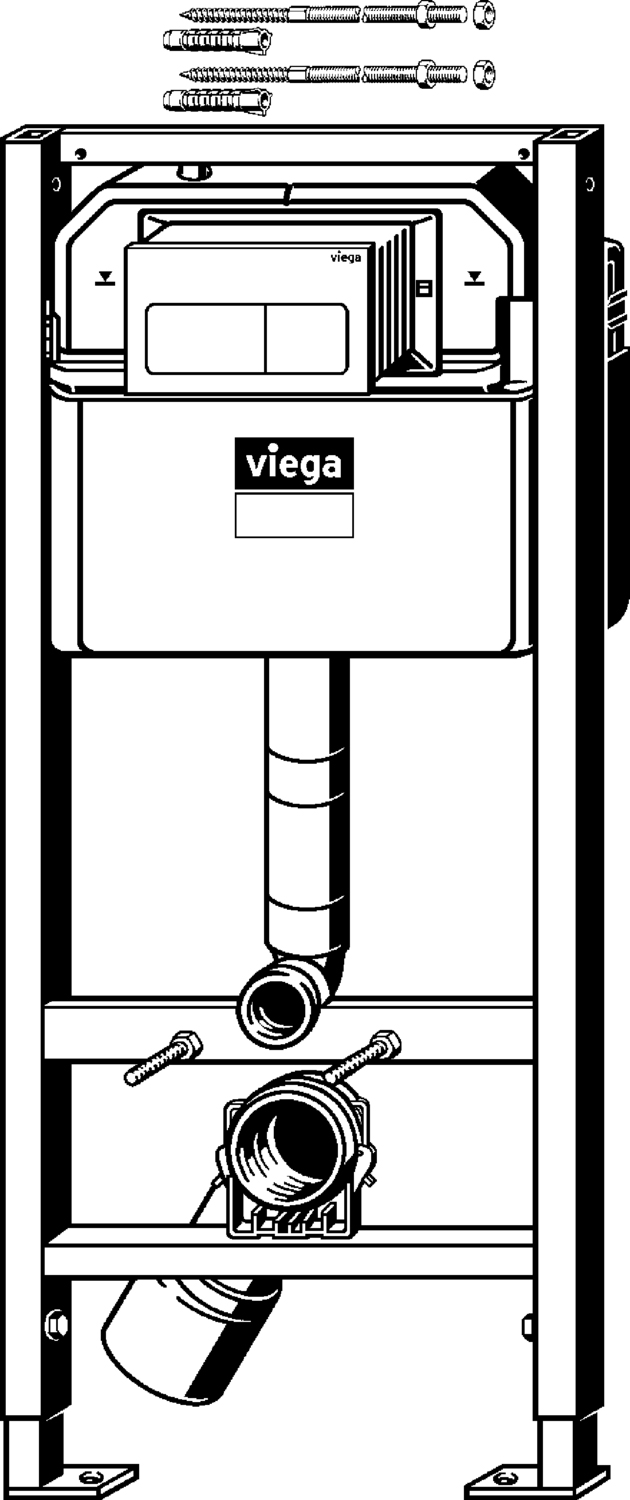 Viega Prevista 792824 Инсталляционный сет с кнопкой Life 5 хром