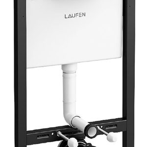 ПЭК Laufen PRO чаша унитаза подвесная Rimless с инсталляционной системой, тонким сиденьем микролифт и белой клавишей смыва (Z.RU93.0.761.6)
