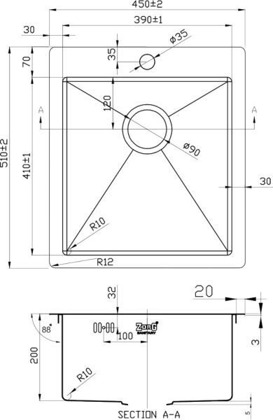 Мойка кухонная Inox RX R 4551 ZORG — изображение 2