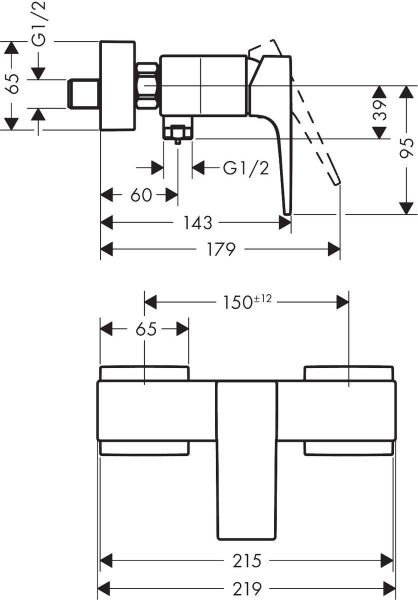 Hansgrohe Смеситель для душа Metropol 32560140 бронза — изображение 2
