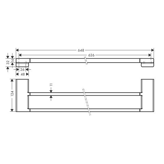 Hansgrohe Полотенцедержатель AddStoris 41743700 — изображение 2