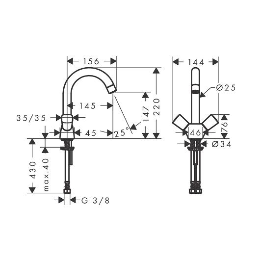 Hansgrohe Смеситель Logis 71221000 для раковины — изображение 2