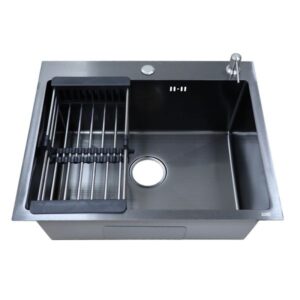 Azario Кухонная мойка Nicole AZB5050H 50 см чёрный соты