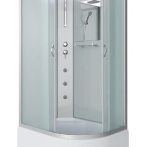 Niagara Душевая кабина NG-2310-14LBKTG с гидромассажем 120x80см серебро/матовое
