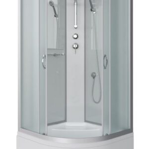Niagara Душевая кабина NG-2307-14BKTG с гидромассажем 80x80см серебро/матовое