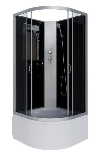 Niagara Душевая кабина NG-2507-14BK 80x80см серебро/тонированное
