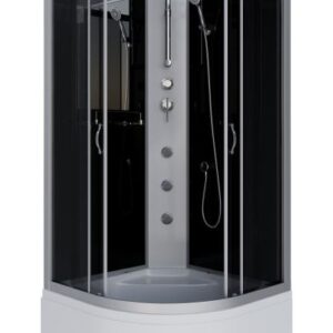 Niagara Душевая кабина NG-2507-14BKTG с гидромассажем 80x80см серебро/тонированное