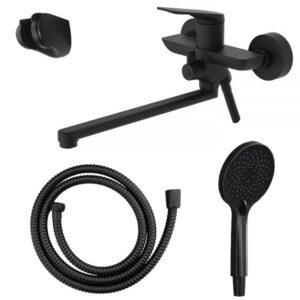 Azario Смеситель для ванны Lursy AZ-K1749B чёрный матовый