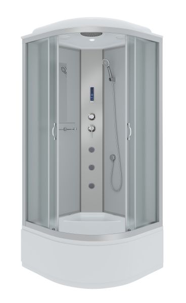 Niagara Душевая кабина NG-2307-14F с гидромассажем 80x80см серебро/матовое