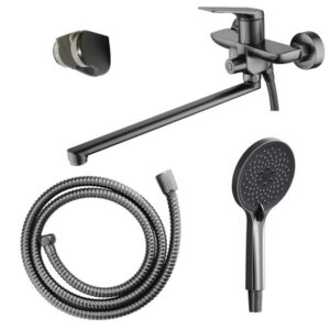 Azario Смеситель для ванны Lursy AZ-K1749GR графит
