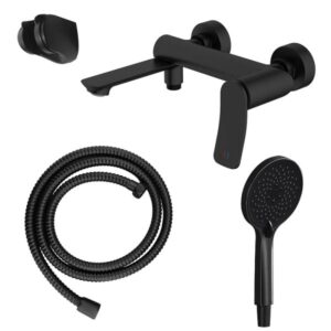 Azario Смеситель для ванны Escaro AZ-K3074B чёрный матовый