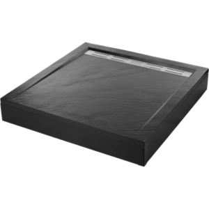 WeltWasser Душевой поддон с сифоном WW TRS 90 STONE-BL 10000004412 черный матовый