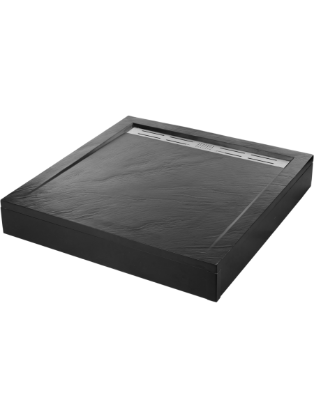 WeltWasser Душевой поддон с сифоном WW TRS 90 STONE-BL 10000004412 черный матовый
