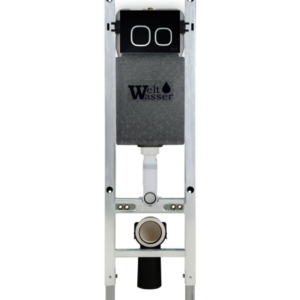 WeltWasser Инсталляция для унитаза WW AMBERG 350 ST + BL 10000008212 Черная кнопка.