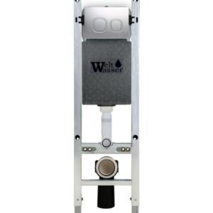 WeltWasser Инсталляция для унитаза WW AMBERG 350 ST + CR 10000008214 Хром кнопка.