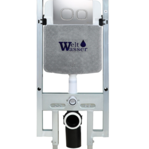 WeltWasser Инсталляция для унитаза WW AMBERG 497 ST + CR 10000008223 Хром кнопка.