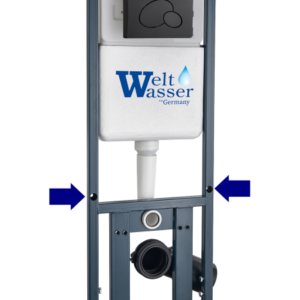 WeltWasser Инсталляция для унитаза WW MARBERG 410 + RD BL 10000011210 Круглая черная кнопка.