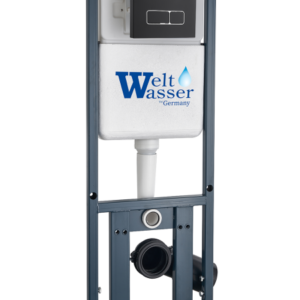 WeltWasser Инсталляция для унитаза WW MARBERG 410 + SE BL 10000011212 Квадратная черная кнопка.