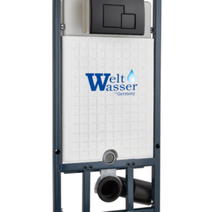WeltWasser Инсталляция для унитаза WW MARBERG 507 + SE BL 10000011216 Квадратная черная кнопка.