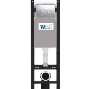 WeltWasser Инсталляция для унитаза WW AMBERG 350 + MT-CR 10000012281 Матовый хром кнопка.