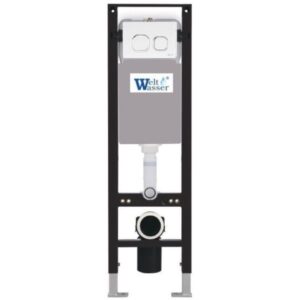 WeltWasser Инсталляция для подвесного унитаза WW AMBERG 350 WT 10000012282 Белая кнопка.