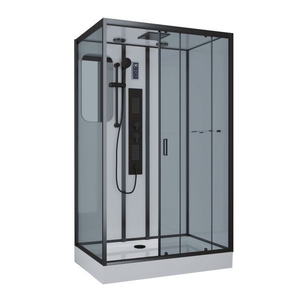 Niagara Душевая кабина Premium NG-6912-01GQR BLACK 120х80 см — изображение 4
